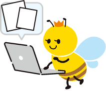 デジタルチラシを持つハニットちゃん